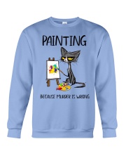 Painting Cat Crewneck Sweatshirt tile
