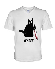 Cat What Hall V-Neck T-Shirt thumbnail