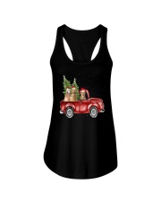 Golden Retriever Christmas Car Ladies Flowy Tank thumbnail