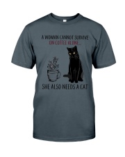 Woman Need Cat Coffee Classic T-Shirt front