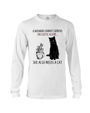 Woman Need Cat Coffee Long Sleeve Tee thumbnail
