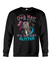 Pitbull Dog Hair Crewneck Sweatshirt tile
