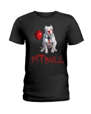 Pitbull Halloween Ladies T-Shirt thumbnail