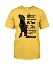 Labrador Friend Partner Classic T-Shirt front