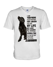 Labrador Friend Partner V-Neck T-Shirt tile