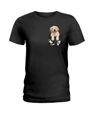 Golden Retriever Pocket Ladies T-Shirt thumbnail