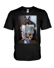german shepherd canine daily V-Neck T-Shirt thumbnail