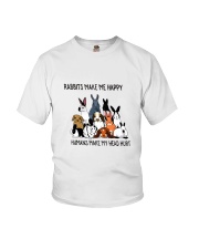 Rabbit Make Me Happy Youth T-Shirt thumbnail