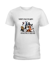 Rabbit Make Me Happy Ladies T-Shirt thumbnail