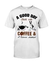 German shepherd and coffee Classic T-Shirt front