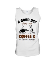 German shepherd and coffee Unisex Tank thumbnail