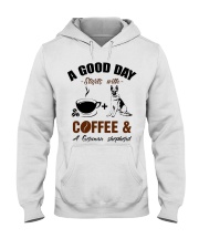 German shepherd and coffee Hooded Sweatshirt thumbnail