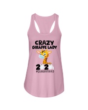 Giraffe Crazy Lady Ladies Flowy Tank tile