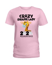 Giraffe Crazy Lady Ladies T-Shirt tile