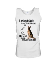 German Shepherd Asked God Unisex Tank tile