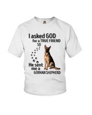 German Shepherd Asked God Youth T-Shirt tile