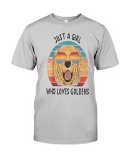 Just Girl Loves Golden Retriever Classic T-Shirt front