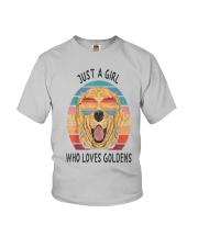 Just Girl Loves Golden Retriever Youth T-Shirt thumbnail