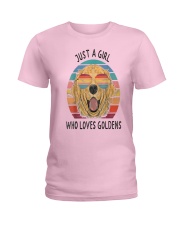 Just Girl Loves Golden Retriever Ladies T-Shirt thumbnail