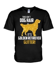 Golden Retriever Glitter V-Neck T-Shirt thumbnail