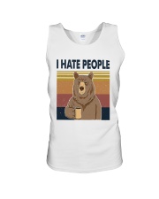 Bear I Hate People Unisex Tank tile