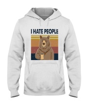Bear I Hate People Hooded Sweatshirt front
