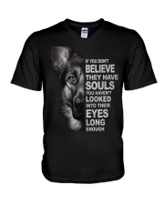 German Shepherd Believe V-Neck T-Shirt thumbnail