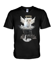 Cat ANGEL And DEVIL V-Neck T-Shirt thumbnail