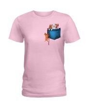 Pitbulls in Pocket Ladies T-Shirt thumbnail