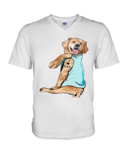Golden Retriever Dad V-Neck T-Shirt tile