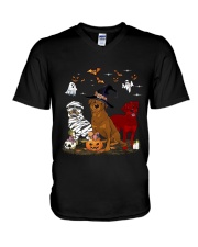 Rottweiler Halloween is Coming V-Neck T-Shirt thumbnail