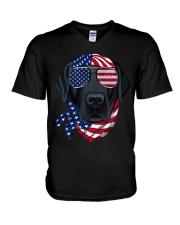 American Vibes Labrador V-Neck T-Shirt tile