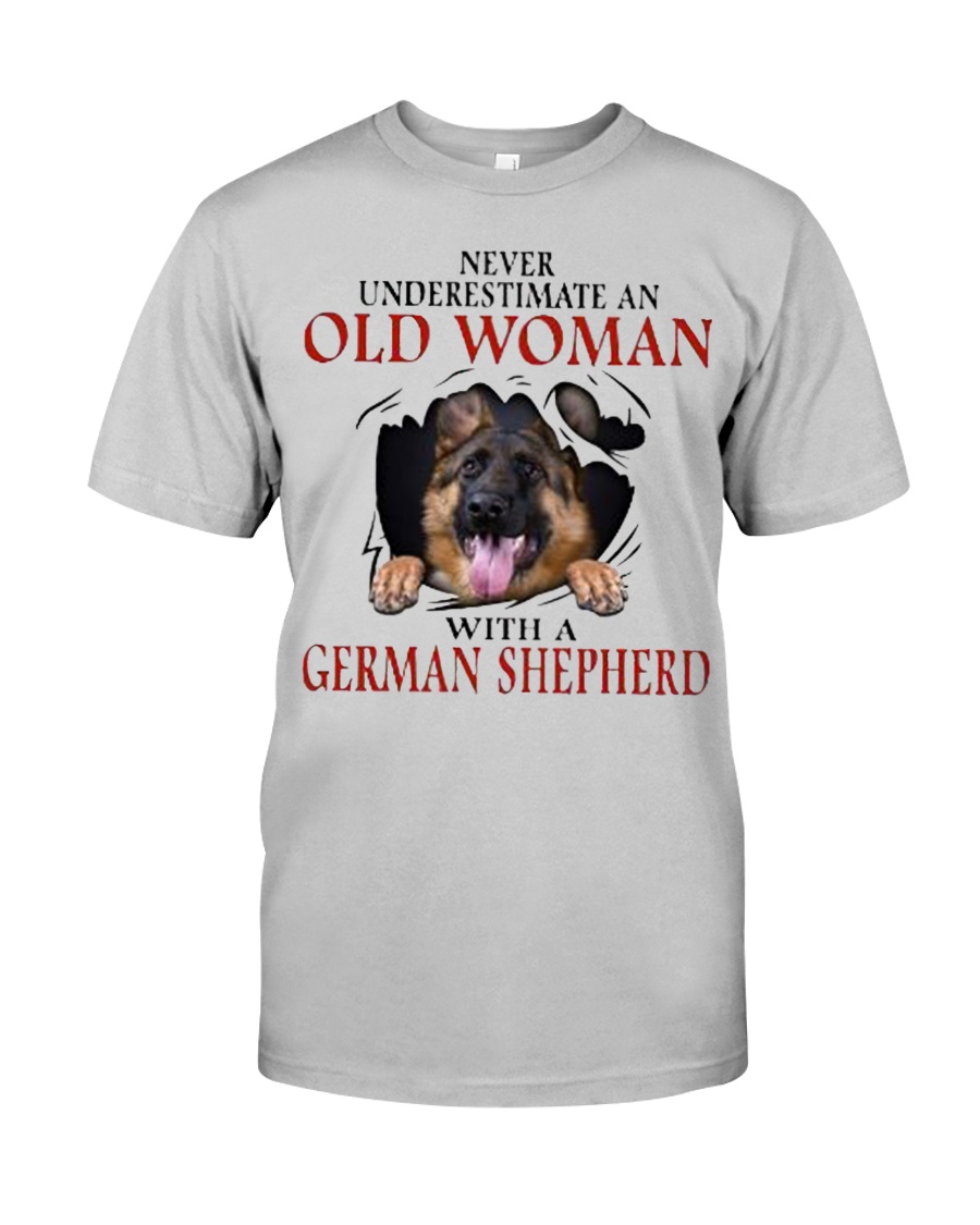 Old Women With Gsd Classic T-Shirt