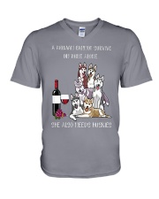 Woman Needs a Husky V-Neck T-Shirt thumbnail