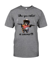 Dachshund Gun Classic T-Shirt front