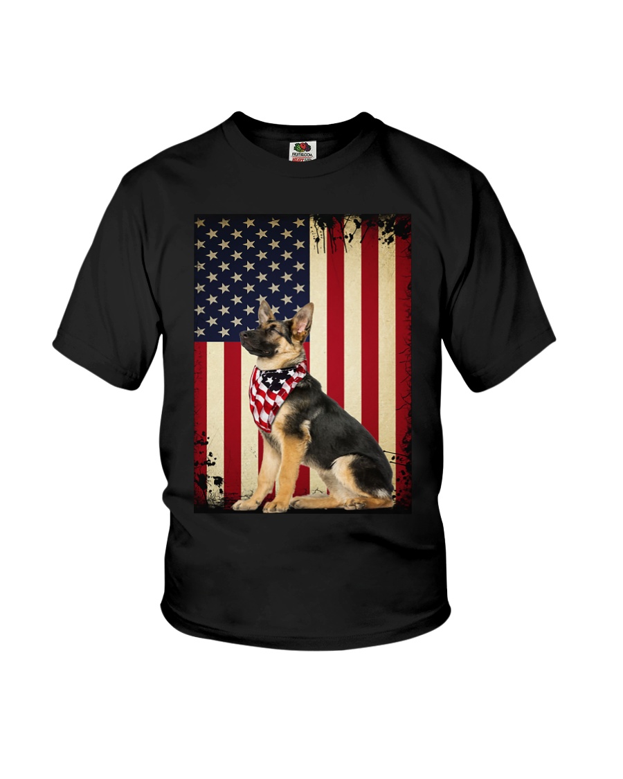 German Shepherd Flag Youth T-Shirt