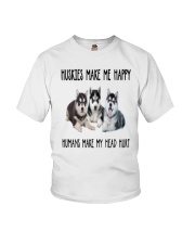 Husky Make Me Happy Youth T-Shirt thumbnail