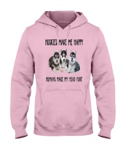 Husky Make Me Happy Hooded Sweatshirt front