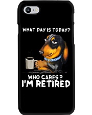 Dachshund Retired Phone Case tile