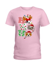 Pitbull Christmas Ladies T-Shirt thumbnail