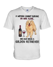 Woman Needs a Golden V-Neck T-Shirt thumbnail