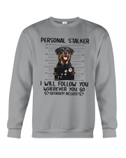 Rottweiler Stalker Crewneck Sweatshirt thumbnail