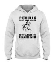 Pitbull Don't Have Voice Hooded Sweatshirt thumbnail