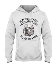 In My Darkest i Found My Pitbull Hooded Sweatshirt front