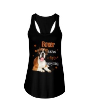 Boxer Kisses Fix Everything Ladies Flowy Tank tile