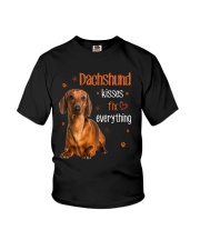 Dachshund Kisses Fix Everything Youth T-Shirt tile