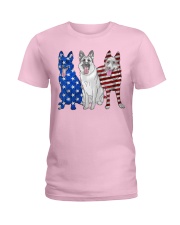 German Shepherd Flag Ladies T-Shirt thumbnail