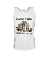 Owls Make Me Happy Unisex Tank thumbnail