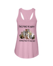 Owls Make Me Happy Ladies Flowy Tank thumbnail