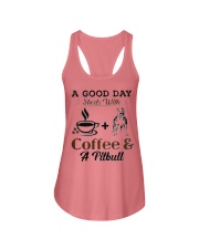 A Good Day Starts With Pitbull and Coffee Ladies Flowy Tank thumbnail